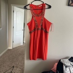 Tangerine river island size 12 dress